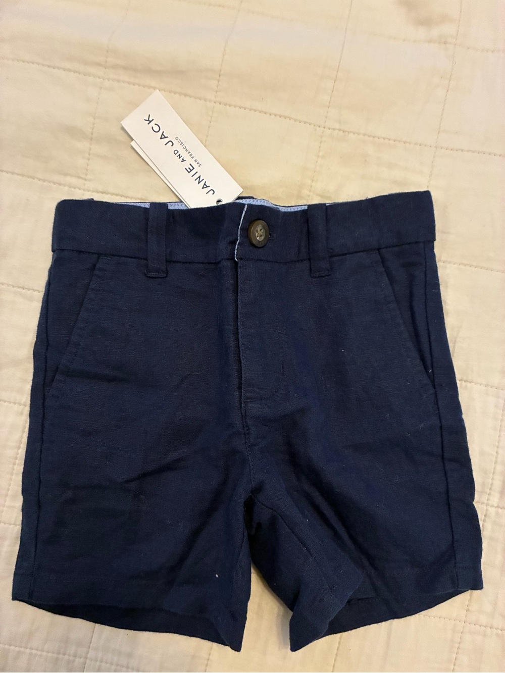 Janie and Jack Navy Blue Cotton Shorts